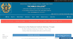 Desktop Screenshot of nimls.edu.pk