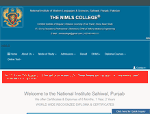 Tablet Screenshot of nimls.edu.pk